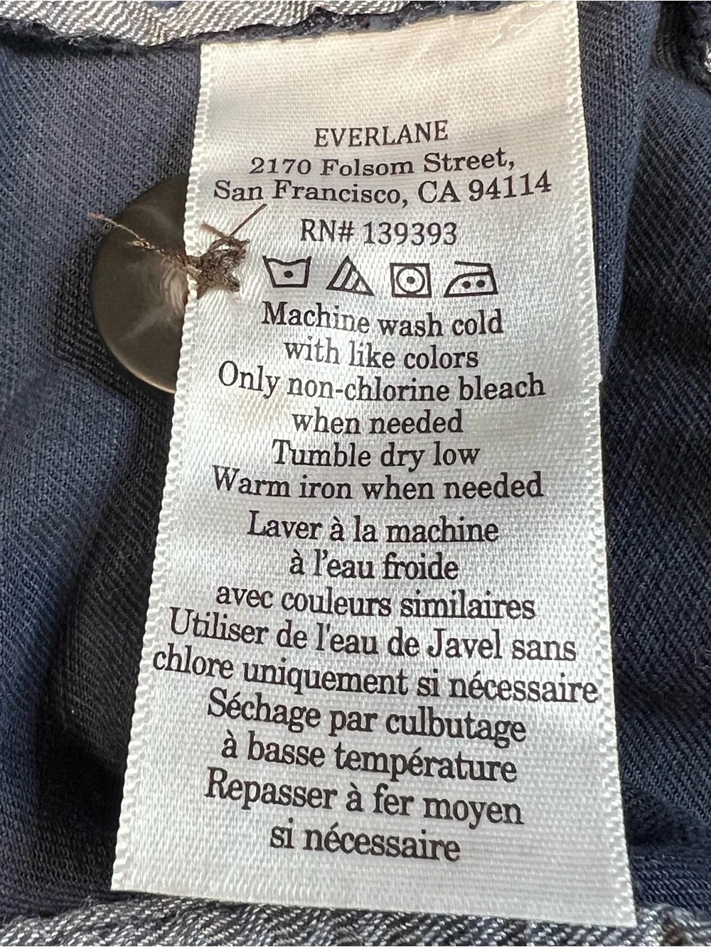 Everlane The Everywhere Pant Navy Size 6 NWT Organic Cotton Linen Barrel Leg